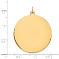 thumbnail image 3 of Auriga Fine Jewelry 14K Yellow Gold Round Disc Charm for Women (L-39mm, W-32mm), 3 of 4