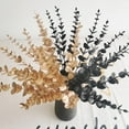 thumbnail image 3 of 24pcs Gold & Black Eucalyptus Stems Artificial Plant Decor Fake Faux Eucalyptus Leaves for Flower Floral Arrangement Home Office Halloween Centerpiece Christmas Decoration, 3 of 6