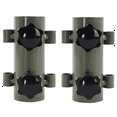 thumbnail image 3 of Ensemble de 2 Pcs de Poteaux de Store Tube Fixe Coupe-Vent Réglable Accessoires de Support de Tente de Camping Extérieur-Vert Armée, 3 of 5
