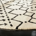 thumbnail image 3 of SAFAVIEH Himalaya Darin Geometric Wool Area Rug, Ivory/Black, 4' x 4' Round, 3 of 8