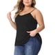 thumbnail image 4 of Camiseta sin mangas elegante de encaje con tirantes ajustables para mujer plus Agnes Orinda 1X negro oscuro, 4 of 6