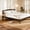 Walnut, variant on Queen Solid Wood Platform Bed Frame with Attached Headboard, Dark Walnut Finish