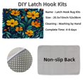 thumbnail image 3 of DIY Latch Hook Rug Kits Little Cute Wildflowers Stamped Non-slip Mat Crochet Yarn Hook and Latch Emboridery Tapestry for Home Floor Decor and Pet Warm Cushion 52x38cm(7), 3 of 7