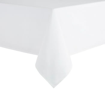 Mainstays Yale Tablecloth, White, 60"W x 102"L Rectangle, Available in various sizes and colors