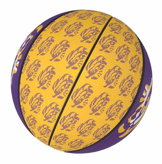 Logo Chair 162-91MR-1 NCAA Louisiana State University Repeating Mini-Size Rubber Basketball