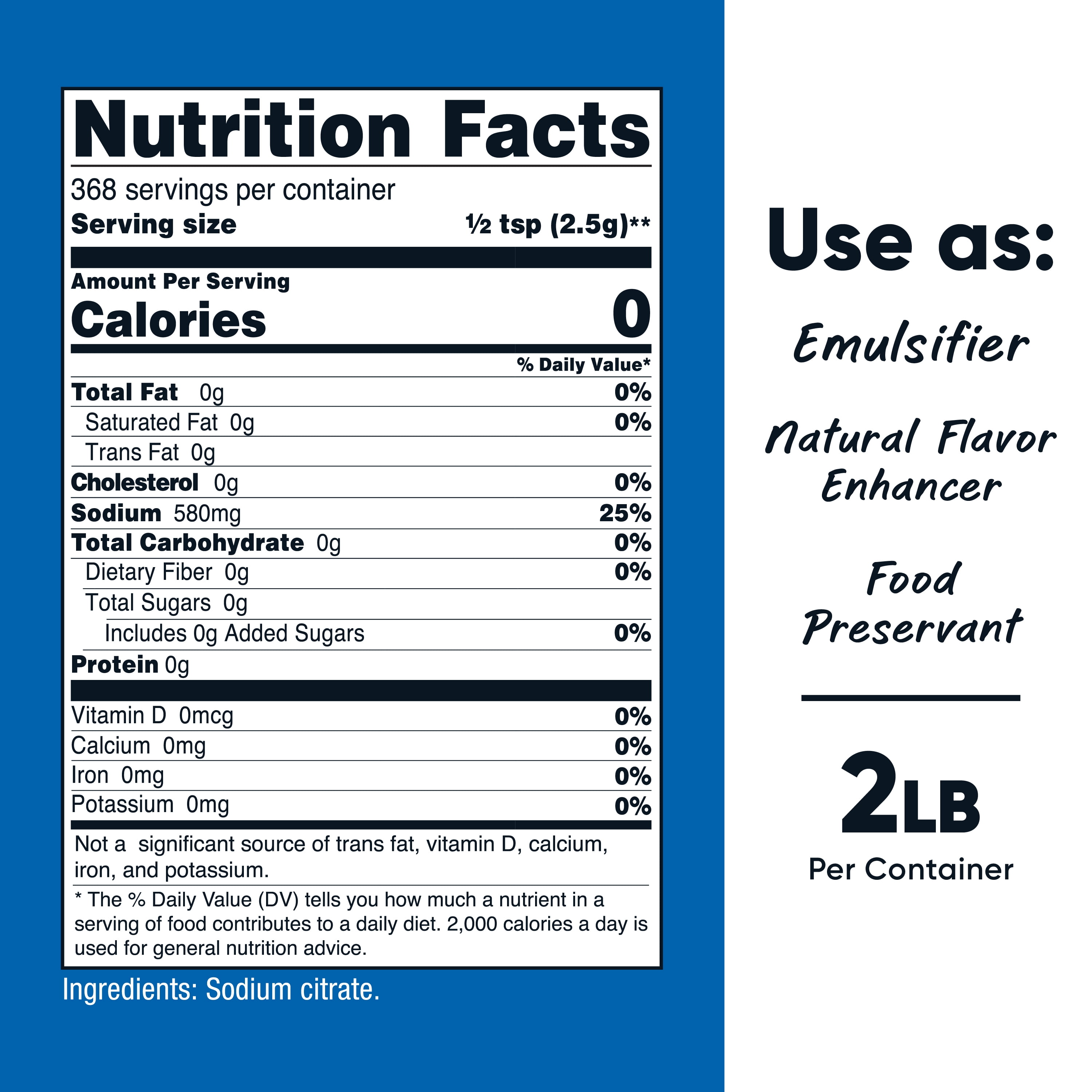 Nutricost Sodium Citrate Powder 2LB (32oz) - Food Grade, Non-GMO Sodium Salt