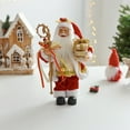 thumbnail image 4 of 11.8Inch Santa Claus Decorations, Standing Christmas Santa Claus Figurine Figure Decor Christmas Sock and Gifts Bag Christmas Decoration Indoor, Christmas Birthday Gifts, 4 of 8