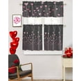 thumbnail image 3 of Valentines 3 Piece Kitchen Curtains Tiers and Valances Set Romantic Pink Heart Window Curtains Set Sweet Love Decor Rod Pocket Valance for Kitchen Bedroom Living Room Valentines Decor 54 x 24 in, 3 of 6