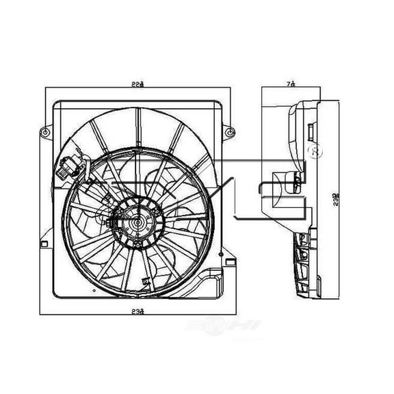 Dual Radiator and Condenser Fan Assembly Fits select: 2008-2012 JEEP LIBERTY