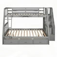 thumbnail image 2 of Twin-Over-Full Bunk Bed with Drawers - Solid & Safe | Gray, 2 of 17