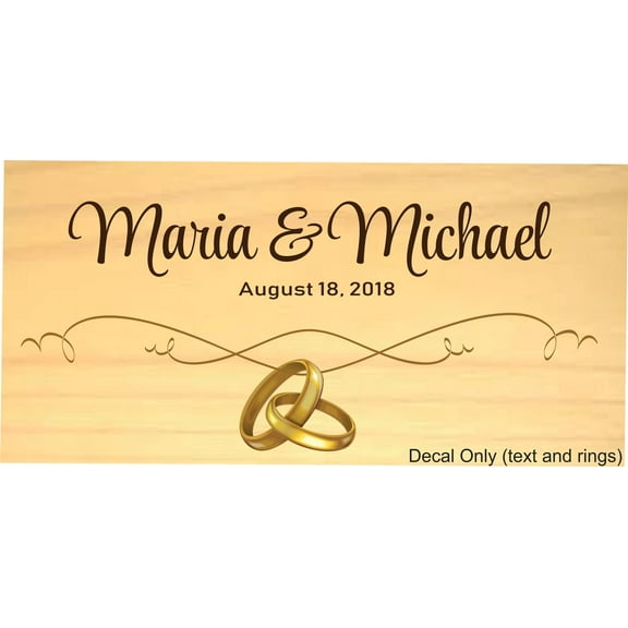 Personalized Name Decal Sticker Custom Initial Wall Art Personalization Decor Love Quote Marriage Married Family Engagement Wedding 20 X 38”