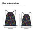 thumbnail image 3 of Bingfone Graffiti Art Drawstrings Backpacks Bags for Men Women Gym Drawstrings Bag-Small, 3 of 8