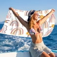 thumbnail image 5 of Kezqiaxn Microfiber Beach Towel Oversized Sandproofs Towels Quick Dry Bath Towel For Travel Swimming Pool Camping Sports, Weather Rainbows Design Beach Towel For Kids Toddler Boys Girls Clearance, 5 of 7