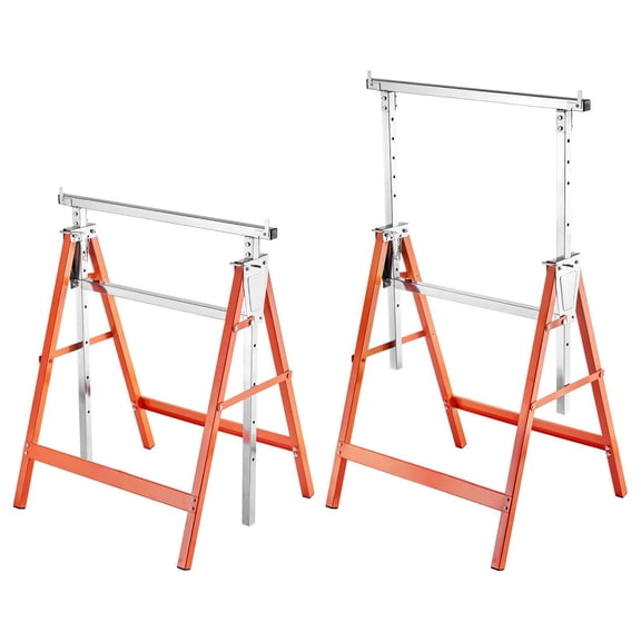 Heavy Duty Adjustable Saw Horses 2 Pack,440 lb Capacity Workbench Supports with Non-Slip Pads for Woodworking,Carpentry,and Construction Projects