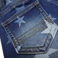 thumbnail image 5 of KIDSCOOL SPACE Little Girls Boys Jeans Shorts,Allover Star Printed Stretchy Cute Summer Denim Pants,Blue,4-5 Years, 5 of 5