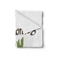 thumbnail image 2 of Almond Blossom Soft Flannel Fleece Blanket, Hand Drawn Almond Blossom on a Branch with Leaves Garden Growth, Cozy Plush for Indoor and Outdoor Use, 60" x 80", Pale Pink Green Brown, by Ambesonne, 2 of 5