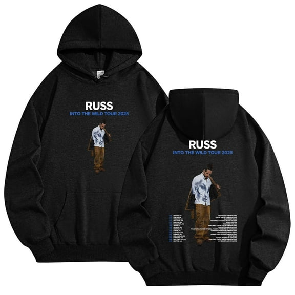 Russ Into The Wild Tour 2025 Merch Hoodies Women Men Long Sleeve Casual Sweatshirt Clothes