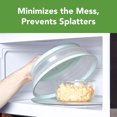 thumbnail image 5 of Tovolo Microwave Splatter Cover for Food, Medium (Blue Haze) - Collapsible & Vented Silicone Splatter Guard Lid - Microwave Plate & Dish Cover with Handle - BPA-Free Kitchen Gadget for Meal Prep, 5 of 6