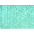 thumbnail image 1 of Ahgly Company Machine Washable Indoor Rectangle Trellis Turquoise Blue Modern Area Rugs, 5' x 8', 1 of 4
