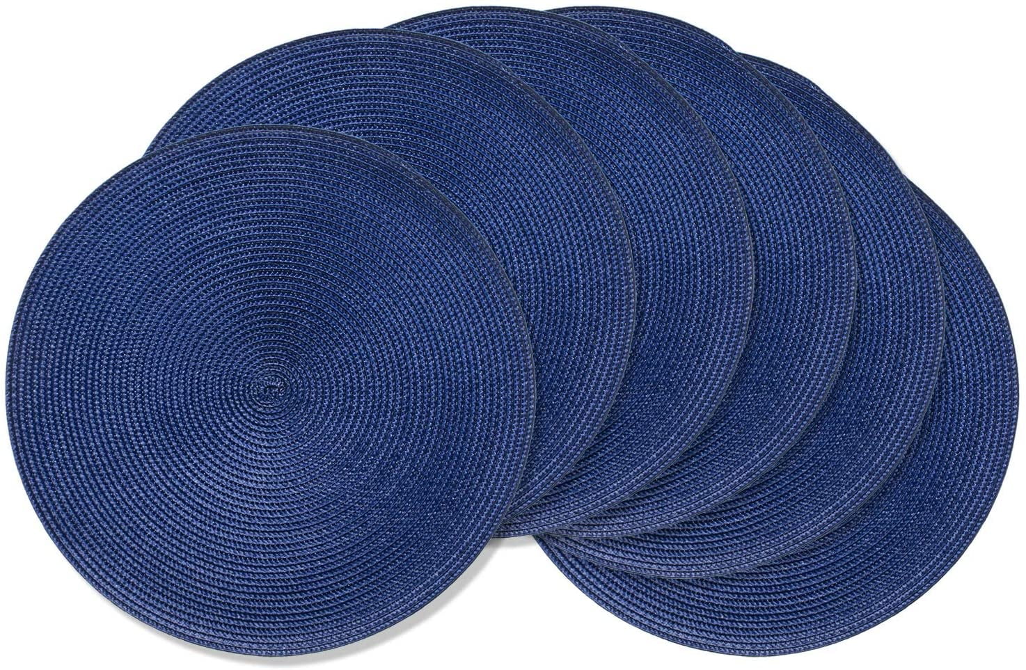 Round Braided Placemats 15 Inch Round Table Mats for Dining Tables