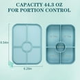 thumbnail image 2 of 4 Compartment Silicone Bento Box, Leakproof Bento Lunch Box with Sauce Compartment BPA-Free, Reusable Meal Prep Lunch Food Storage Containers for Adults, Microwave and Dishwasher Safe, 2 of 6