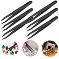thumbnail image 3 of MOVTOTOP 10PCS Plastic Tweezers with Ergonomic Design and Comfortable Grip for Crafts Jewelry Making Electronics Precision Pointed Tips Style, 3 of 7