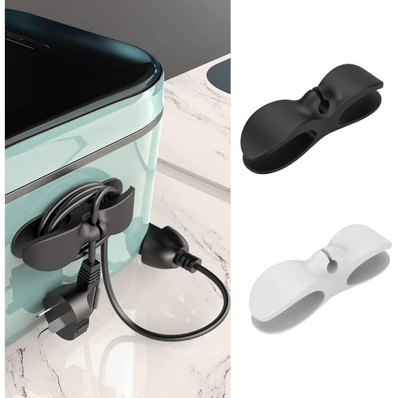 Cord Organizer for Kitchen Appliances, Adhesive Cord Holder, Cord Wrap, Cord Winder for Storage Appliances Stick on Mixer, Coffee Maker, Pressure Cooker and Air Fryer (2 Pack)