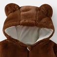 thumbnail image 6 of JUMEYU Toddler Jackets for Girls Toddler Girls Fleece Zip-Up Hooded Jacket with Bear Ear Plush Detail 4T 5T (Brown,4-5 Years), 6 of 8