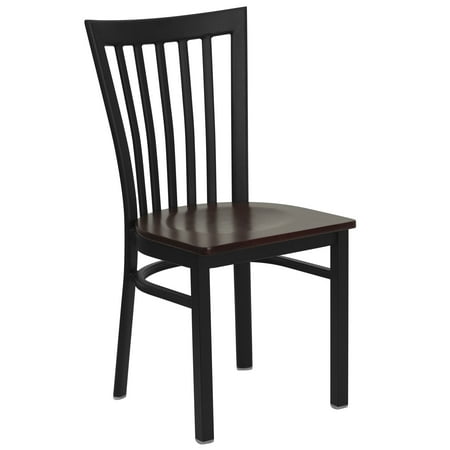 Flash Furniture HERCULES Series Black School House Back Metal Restaurant Chair, Wood Seat, Multiple (Best Seat In The House Furniture)