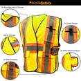 thumbnail image 3 of KwikSafety CAPITAL Hi Vis Reflective ANSI PPE Breakaway Class 2 Safety Vest Size: 4XL/5XL, Color: Yellow, 3 of 7