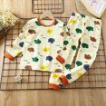 thumbnail image 2 of TOWED22 Infant Toddler Baby Boy Clothes 2 Piece Long Sleeve Print Crewneck Tee Elastic Waist Sweatpants Warm Fall Outfits Set(Light Yellow,9-10 Y), 2 of 4