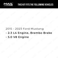 thumbnail image 3 of Max Advanced Brakes - Brake Kit for 2015 2016 2017 2018 2019 2020 2021 Ford Mustang w/ 2.3L Brembo Brake or 5.0L Rear Replacement Drilled Slotted Black Coated Disc Brake Rotors and Ceramic Brake Pads, 3 of 10