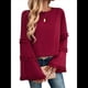 thumbnail image 2 of Blusas de Larga Acampanadas y Holgadas para Mujer, Otoño e Invierno 2025, Temperamentales, para Mujer Vino Tinto L, 2 of 10