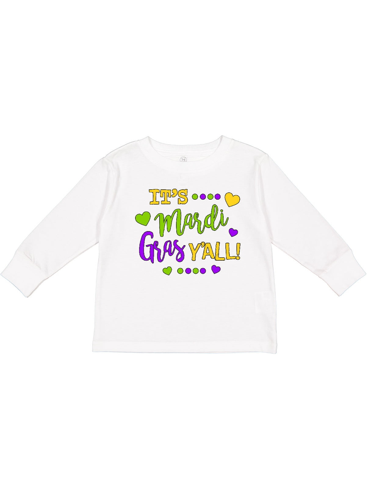 Inktastic Mardi Gras Masks And Beads Toddler Long Sleeve T...