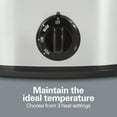thumbnail image 6 of Hamilton Beach 6 Qt Slow Cooker, Stoneware Crock with Removable Pot, Stainless Steel, 6 of 9