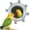 Blue, variant on Birdcage Mirror Toy: Rotating, Sound-Emitting Roller Toy for Budgerigars—A Colorful, Interactive Beak-Grinding and Training Toy Suitable for Canaries, Lovebirds, Conures, and Cockatiels.,Green