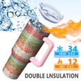 thumbnail image 5 of OBREWU Pioneer Flower Tumbler with Handle and Lid,40oz Pioneer Flower Double Wall Vacuum Insulated Tumbler,Pioneer Flower Cups Gift for Women and Men, 5 of 7