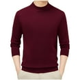 thumbnail image 3 of Kilaqueen Mock Neck Sweaters for Men Casual Solid Color Fall Winter Outfits Regular Fitness Knitted Cozy Sweaters Chunky Warm Basic Pullover Tops, 3 of 6
