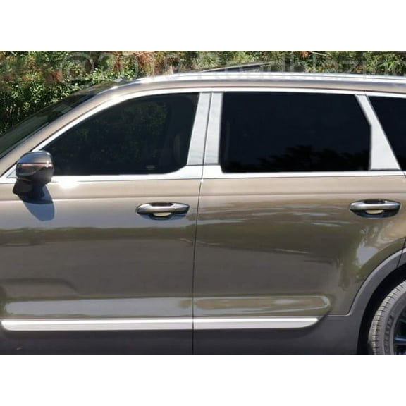 Stainless Steel Pillar Trim 8Pc Fits 2020 Kia Telluride PP70852 QAA