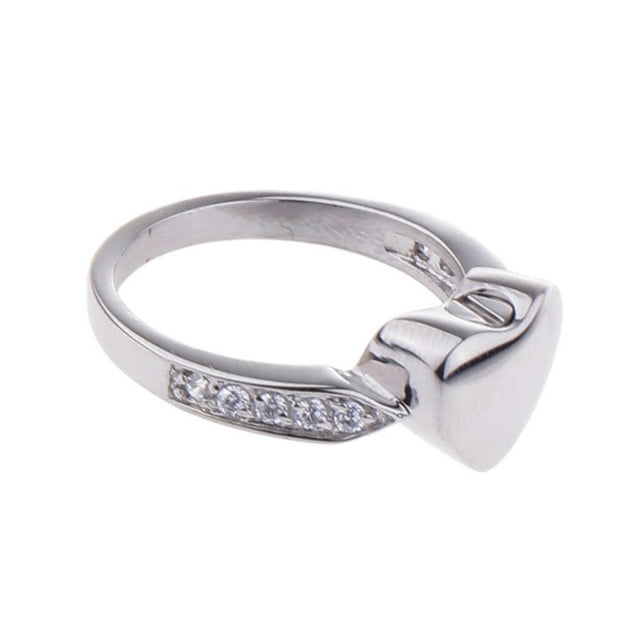 Anillo de de corazón con incrustaciones de cristal, recuerdo , joyería, anillo de Rembrance Yuyangstore Joyas de cremación para cenizas