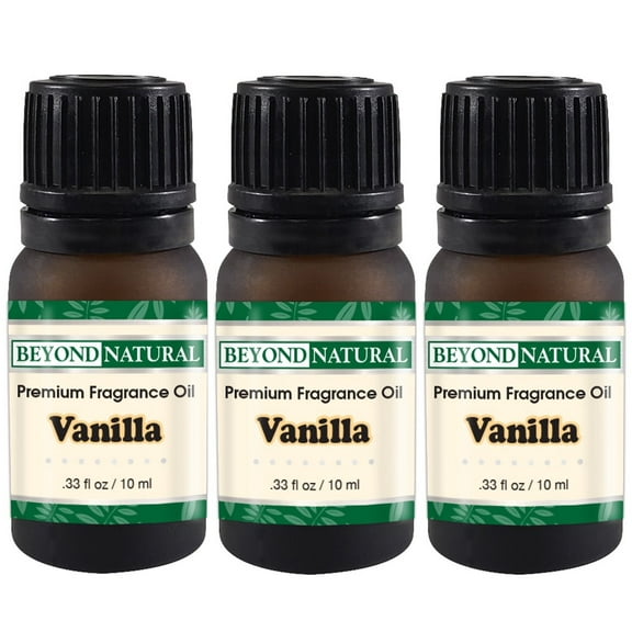 Vanilla Fragrance Oil ( 3 x 10 ml ) 100% Pure Aromatic Scented Perfume Pack of 3 by Beyond Natural