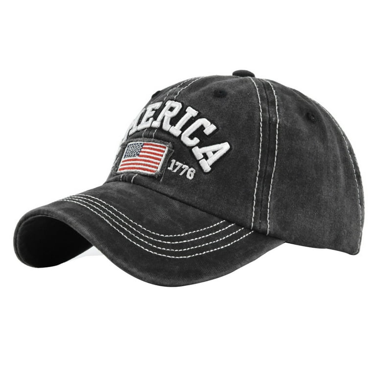 Sksloeg Hats for Men Fashionable American Flag Trucker Hat - Snapback Hat, Baseball Cap for Men Breathable Mesh Side, Adjustable Fit - for Casual Wear