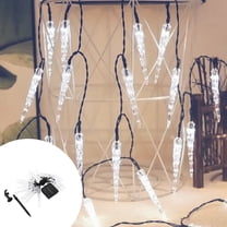 xaoyunyn Christmas Solar Icicle Light String with 30 Weather Resistant LED Lights for Outdoor Holiday Decor Automatically Shining at Night Suit for Home and Garden