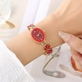 thumbnail image 4 of Women Quartz Wrist Watches Strap Oval Watch Artificial Crystal Rhinestone Accented Easy Read Number Dial Fashion Dress Up Adjustable Stainless Steel Green, 4 of 5