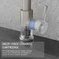 thumbnail image 4 of Kitchen Faucets, Brushed Nickel Kitchen Faucet with Pull-Down Sprayer, Stainless Steel Sink Faucet for Farmhouse, RV, and Bar, Pull Out Kitchen Faucet with Deck Plate and 1/2'' Adapters, 4 of 6