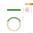 thumbnail image 5 of ANGARA Natural Shared Prong Set Half Eternity Emerald Wedding Band in 14K Rose Gold for Women (Size-2.1mm) | May Birthstone, Birthday, Anniversary, Jewelry Gift for Women | Natural Emerald Ring, 5 of 9
