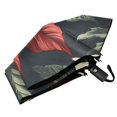 thumbnail image 6 of FORMRS Travel Umbrella Folding Auto Open Close Windproof Rain UV Protection, White Christmas Leaves, 6 of 8