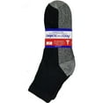 thumbnail image 2 of 6 Pairs Diabetic Ankle Socks Reinforced Heel and Toe Non-Binding Cushion Socks for Men and Women Black/Black Sole 9-11 Debra Weitzner, 2 of 3