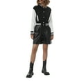 thumbnail image 1 of Veste de Baseball Universitaire pour Femmes, Chandail Décontracté à Manches Longues, à Blocs de Couleur, Boutonnée, Blouson Bomber Court, 1 of 9