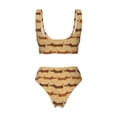 thumbnail image 5 of Daiia Dachshund Dog Puppy Women's Bikini Set Two Piece Swimsuit High Waisted Bikini Adjustable Straps Bikini Perfect for Beach, Pool, and Summer Vacation-, 5 of 9